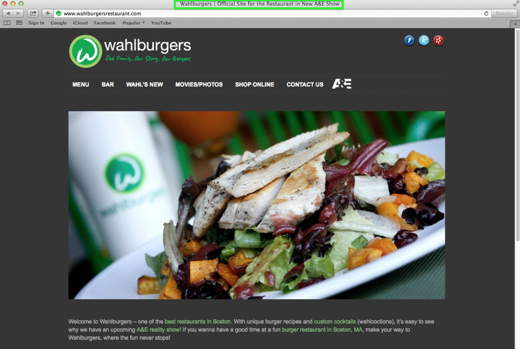 Wahlburgers Home Page