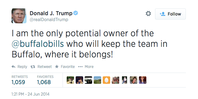 The Donald's Bills Tweet